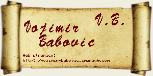 Vojimir Babović vizit kartica